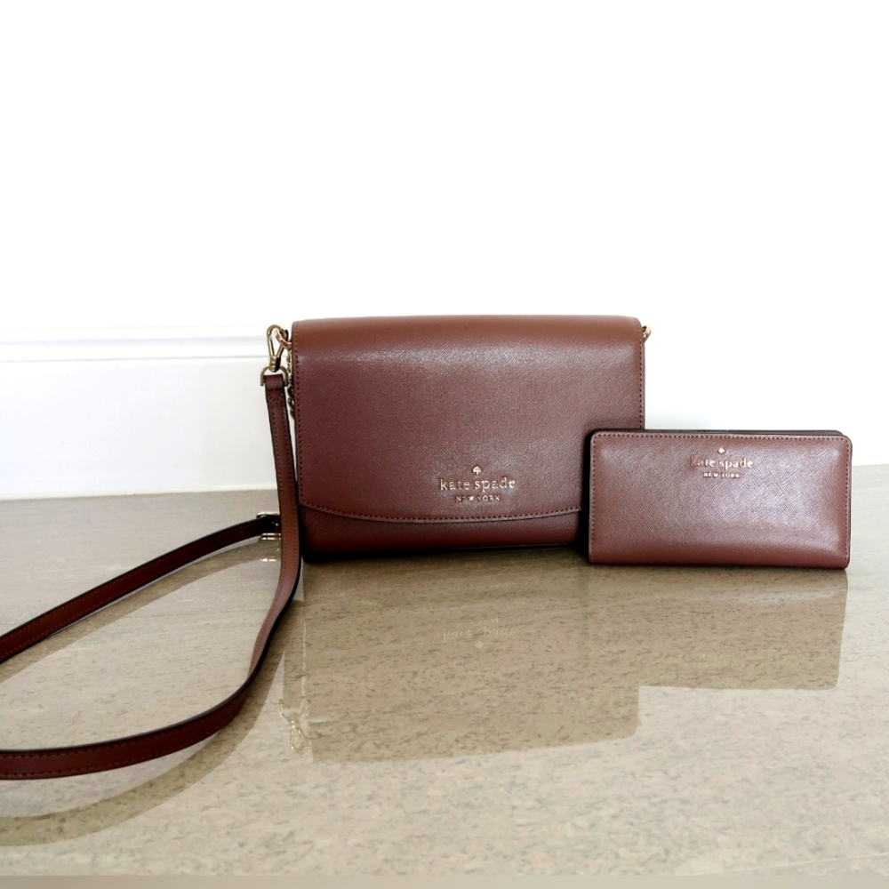 Kate Spade tan crossbody and wallet